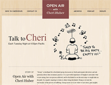 Tablet Screenshot of openairwithcherihuber.org